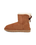 UGG MINI BAILEY BOW II CHUSTNUT ŚNIEGOWCE Z KOKARDKĄ