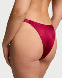 VICTORIA'S SECRET THONGI Z BŁYSZCZĄCYM LOGO CZERWONE