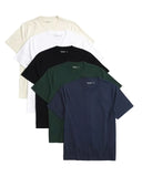 ZESTAW KOSZULEK ABERCROMBIE & FITCH 5-PACK NAVY MULTICOLOR