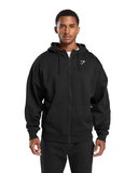 MĘSKA BLUZA GYMSHARK OVERSIZE, ROZPINANA, Z KAPTUREM