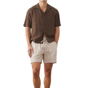 SPODENKI ABERCROMBIE & FITCH LIEN BLEND PULL-ON SHORTS - BEIGE