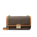 TORBA BRĄZOWA NA RAMIĘ MICHAEL KORS TRIBECA SIGNATURE LOGO