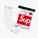 SKARPETY SUPREME X HANES CREW (4 PACK) WHITE