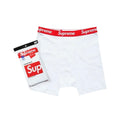 BOKSERKI SUPREME x HANES BOXER BRIEFS WHITE (4 PACK)