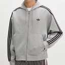 ADIDAS ADICOLOR SPACER OVERSIZED SZARA BLUZA Z KAPTUREM