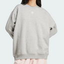 ADIDAS ESSENTIALS FLEECE LONG OVERSIZED CREW SZARA BLUZA