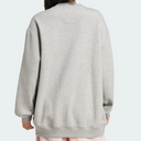 ADIDAS ESSENTIALS FLEECE LONG OVERSIZED CREW SZARA BLUZA