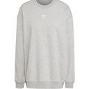 ADIDAS ESSENTIALS FLEECE LONG OVERSIZED CREW SZARA BLUZA