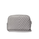 THE VICTORIA CROSSBODY LIGHT PEPPER BAG - MAŁA PIKOWANA TOREBKA